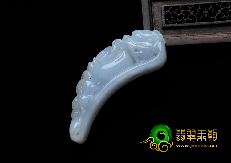 糯冰种紫罗兰缅甸翡翠龙钩挂件