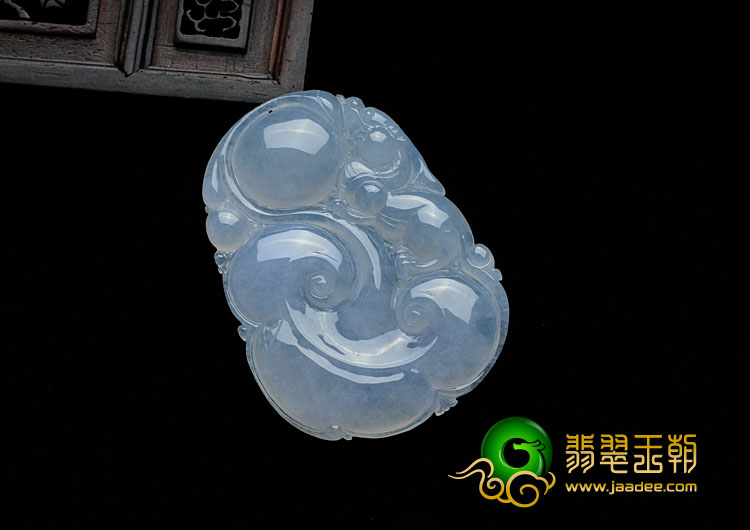 冰种紫罗兰缅甸翡翠如意寿挂件