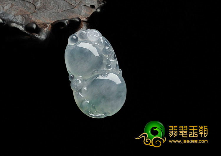 冰种晴水缅甸翡翠福禄寿挂件