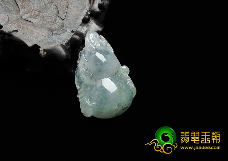 冰种飘花缅甸翡翠福禄寿挂件