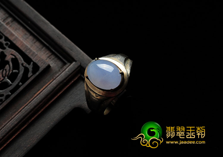 糯冰种紫罗兰缅甸翡翠戒面