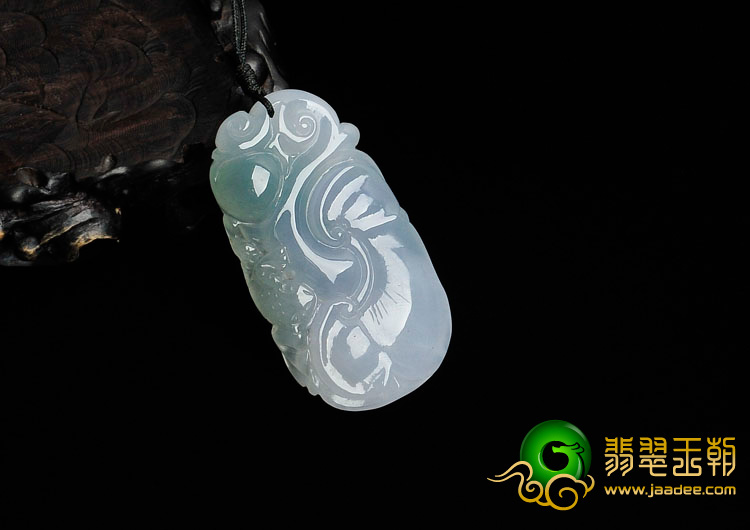 糯冰种晴水紫罗兰缅甸翡翠如意寿挂件