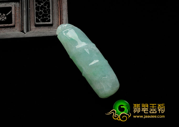 糯冰种飘翠缅甸翡翠节节高挂件