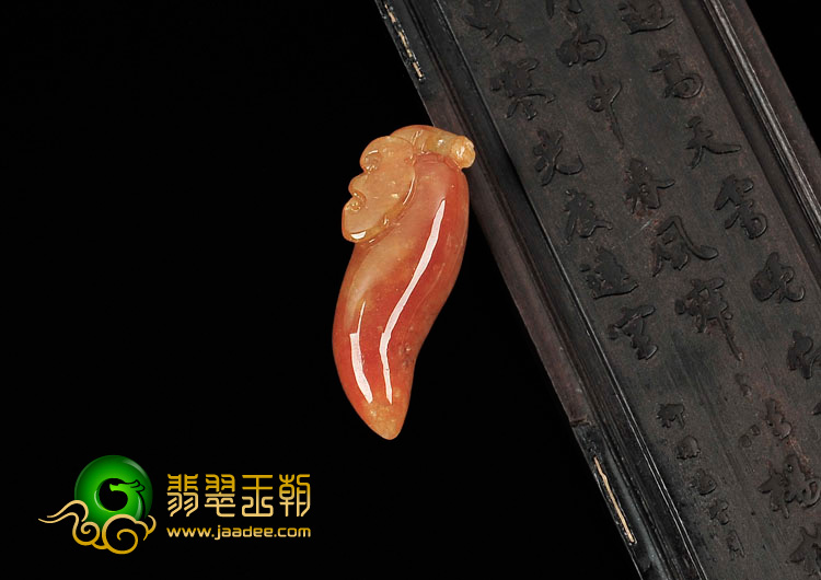 糯冰种红黄翡缅甸翡翠红红火火挂件