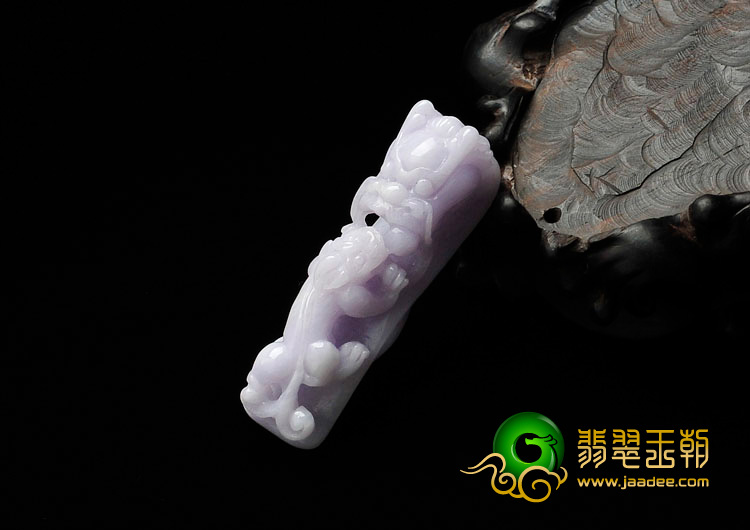 细糯种紫罗兰缅甸翡翠望子成龙挂件