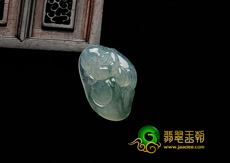 冰种飘花缅甸翡翠玉佛挂件