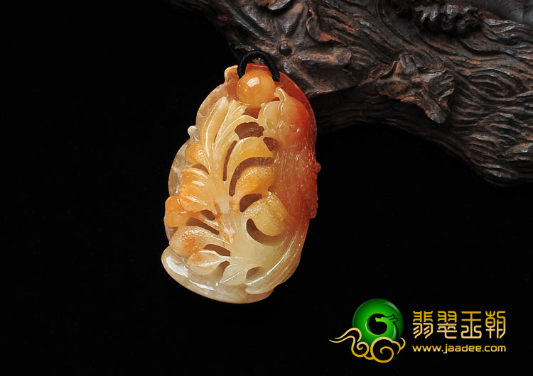 糯冰种黄翡缅甸翡翠英明神武挂件
