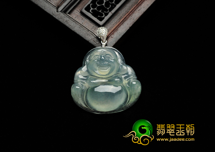 冰种晴水缅甸翡翠玉佛挂件