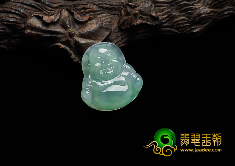 冰种晴水缅甸翡翠玉佛挂件