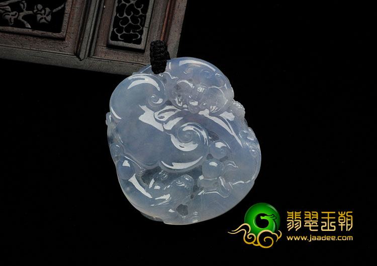 冰种紫罗兰缅甸翡翠如意挂件