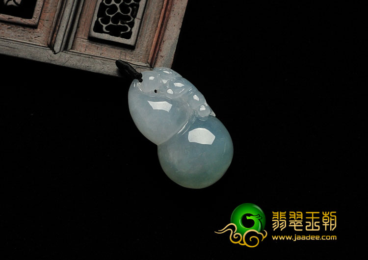 糯冰种晴水缅甸翡翠福禄寿挂件