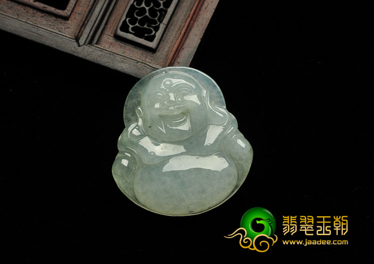 冰种晴水缅甸翡翠玉佛挂件