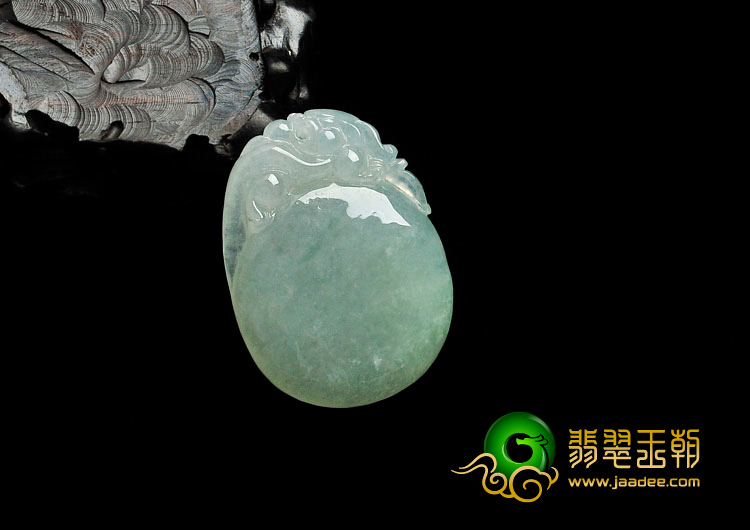 冰种晴水略飘花缅甸翡翠有求必应挂件
