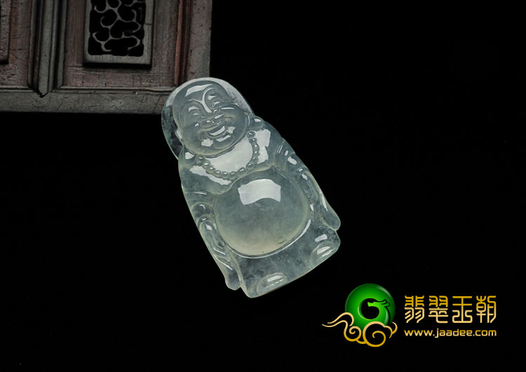 冰种晴水缅甸翡翠站佛挂件