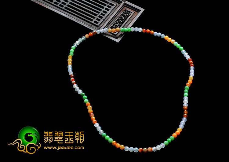 冰种三彩缅甸翡翠手链
