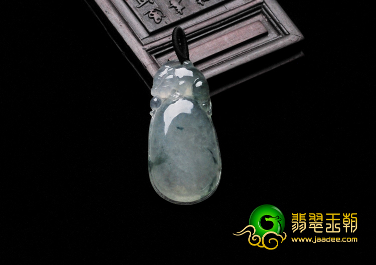 冰种飘花缅甸翡翠有求必应挂件