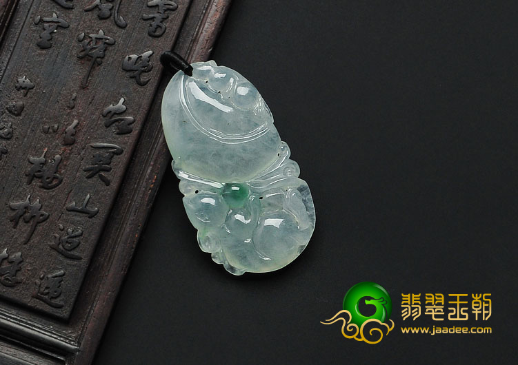 feicui冰种飘翠缅甸翡翠玉鼠运财挂件