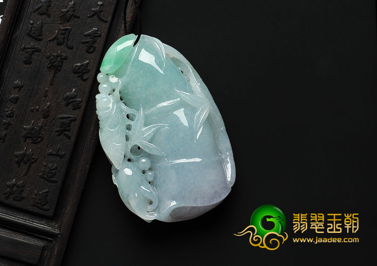 糯冰种春带彩缅甸翡翠A货节节高挂件