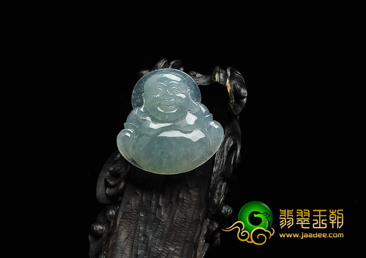 冰种晴水缅甸翡翠A货玉佛挂件
