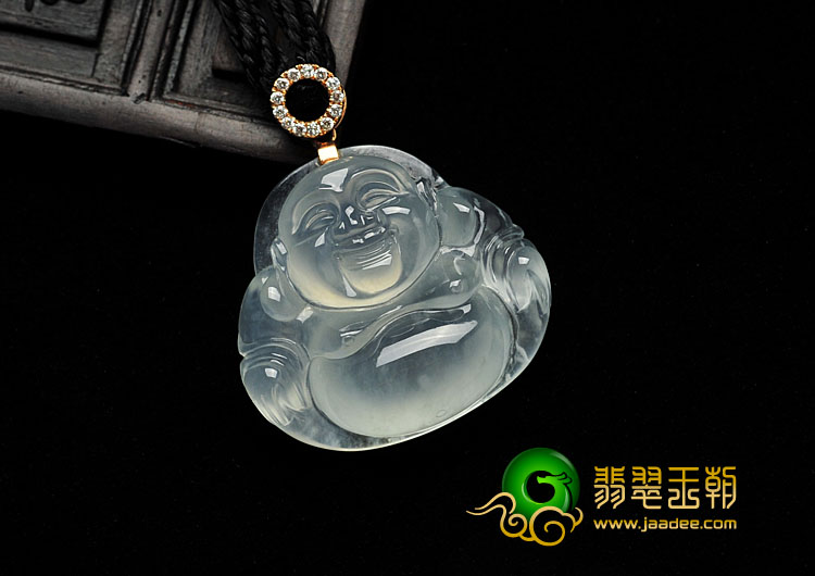 冰玻种缅甸翡翠A货玉佛挂件