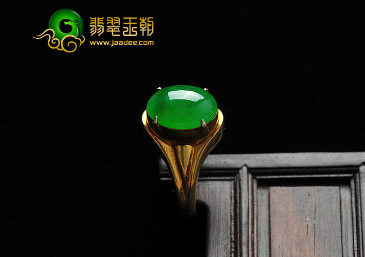 冰种正阳绿满绿缅甸翡翠A货戒面