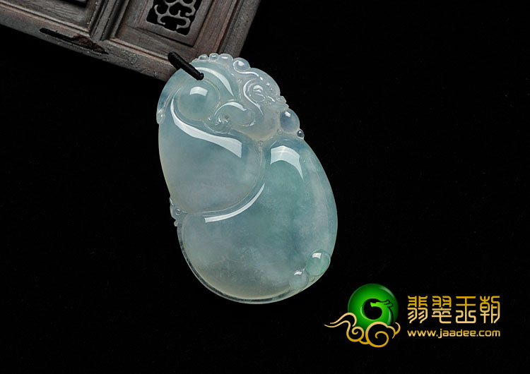 冰种晴水缅甸翡翠A货福禄寿挂件