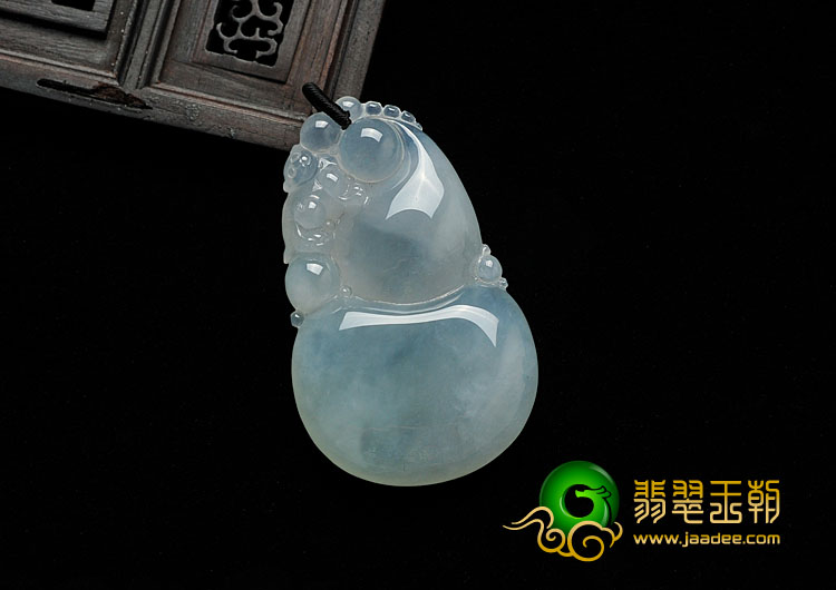 冰种晴水缅甸翡翠A货福禄寿挂件