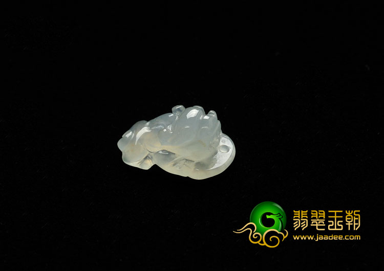 冰种缅甸翡翠A货貔貅戒面