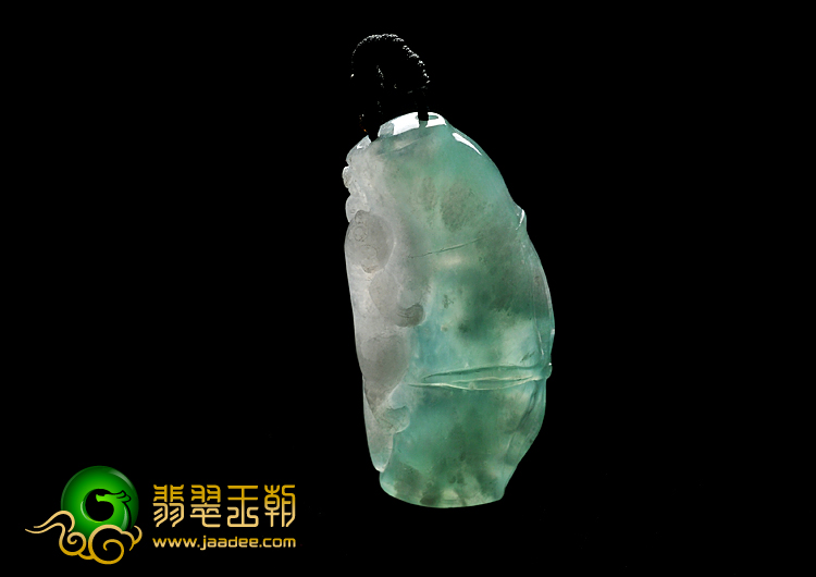 冰种晴水缅甸翡翠A货节节高挂件