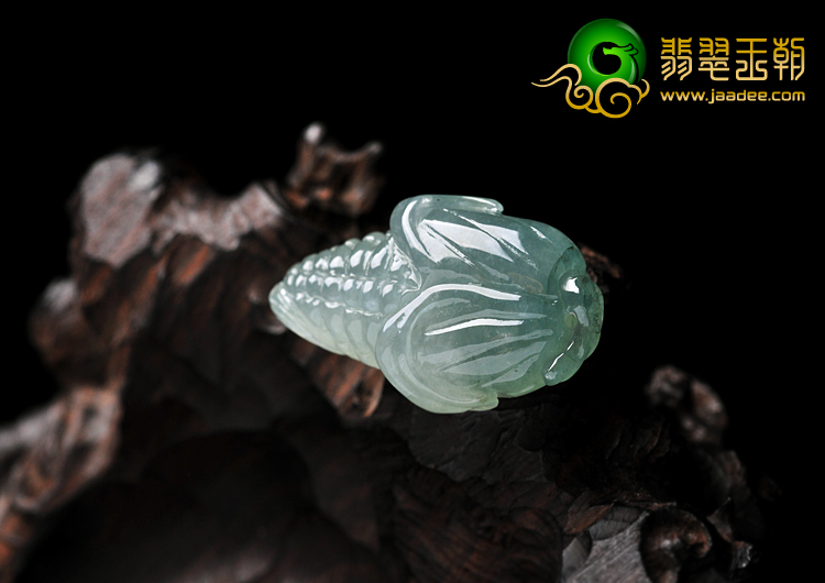 冰种晴水缅甸翡翠A货玉米挂件
