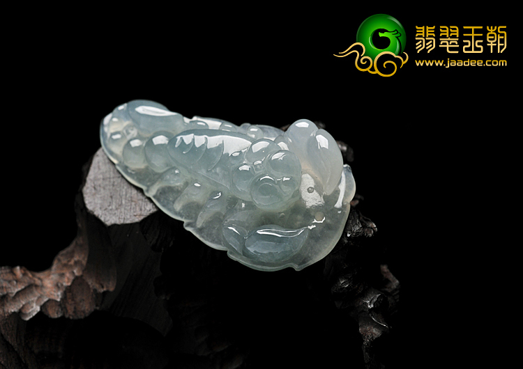 冰种晴水缅甸翡翠A货蝎子挂件