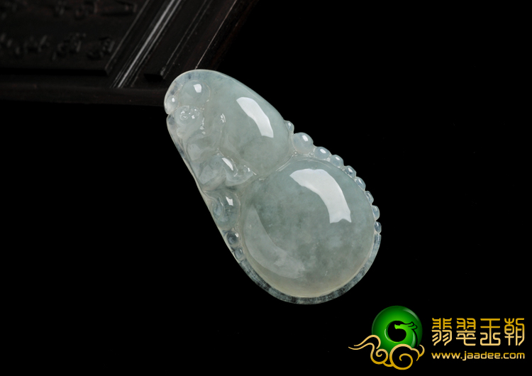 糯冰种晴水缅甸翡翠A货福禄寿挂件