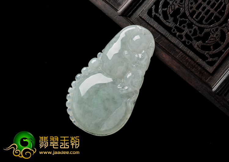 糯冰种晴水缅甸翡翠A货福禄寿挂件