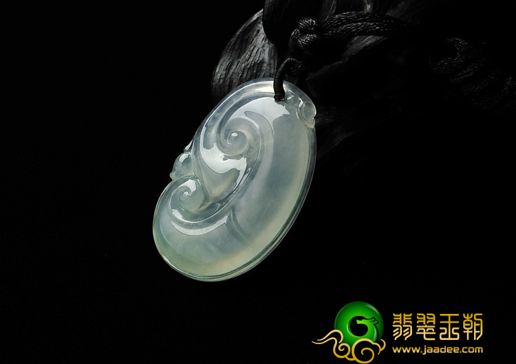 冰种晴水缅甸翡翠A货如意挂件