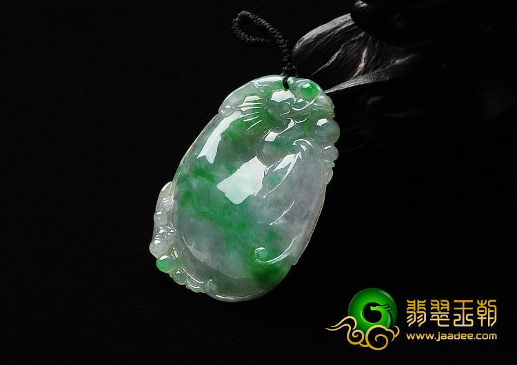 糯冰种飘翠缅甸翡翠A货如意寿挂件