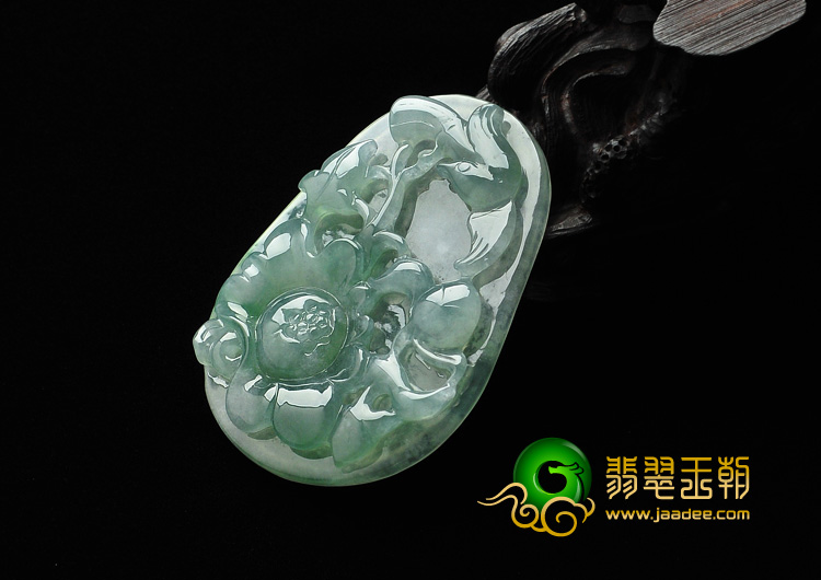 冰种晴水缅甸翡翠A货鸟语花香挂件