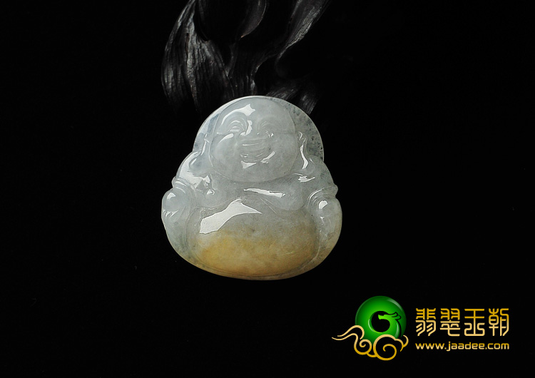 冰种黄翡缅甸翡翠A货玉佛挂件