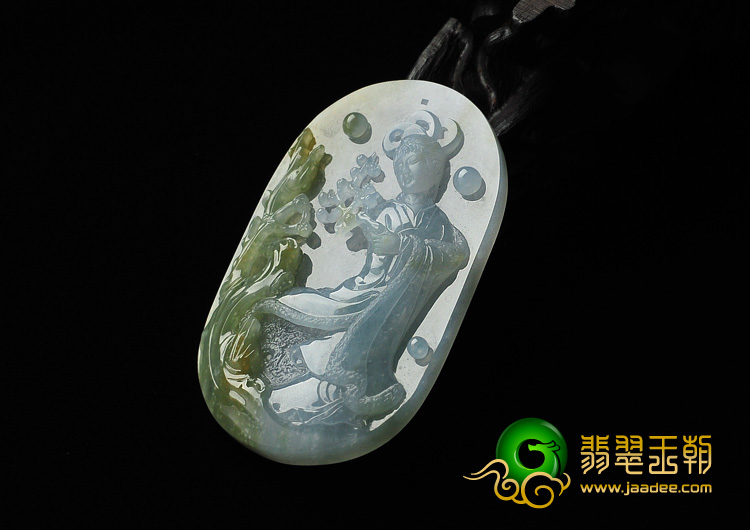 糯冰种晴水带黄翡缅甸翡翠A货踏雪寻梅挂件