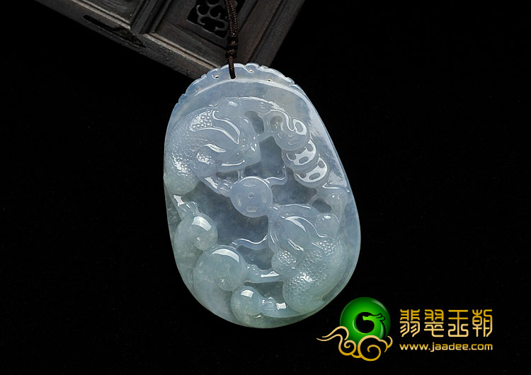 冰种晴水缅甸翡翠A货金钱缠身挂件