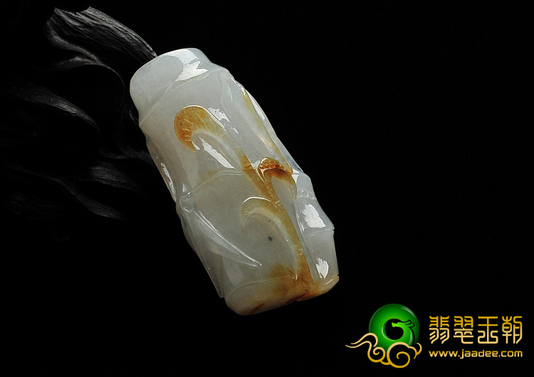 糯冰种黄翡缅甸翡翠A货节节高挂件