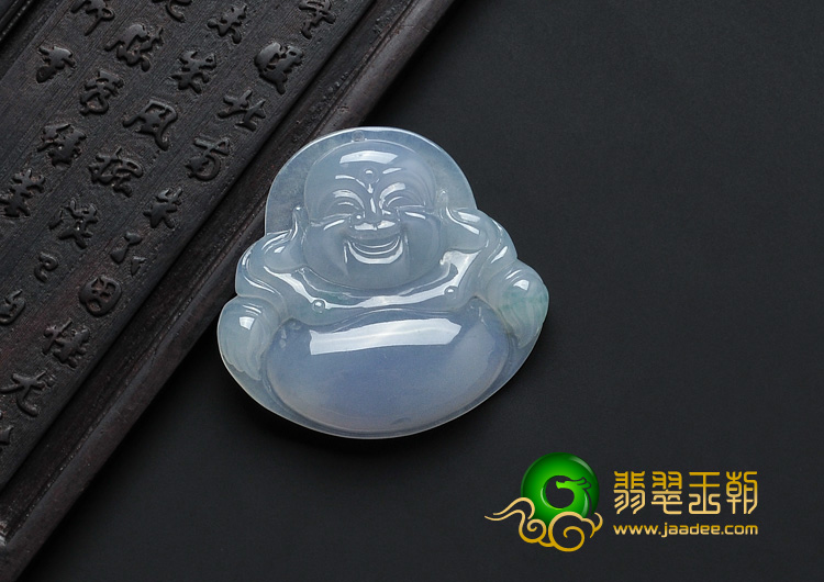 冰种紫罗兰飘花缅甸翡翠A货玉佛挂件