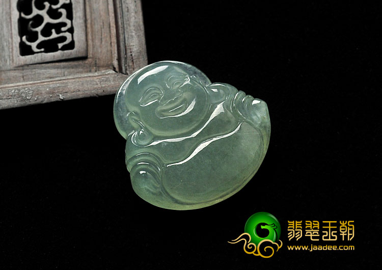 冰种晴水缅甸翡翠A货玉佛挂件