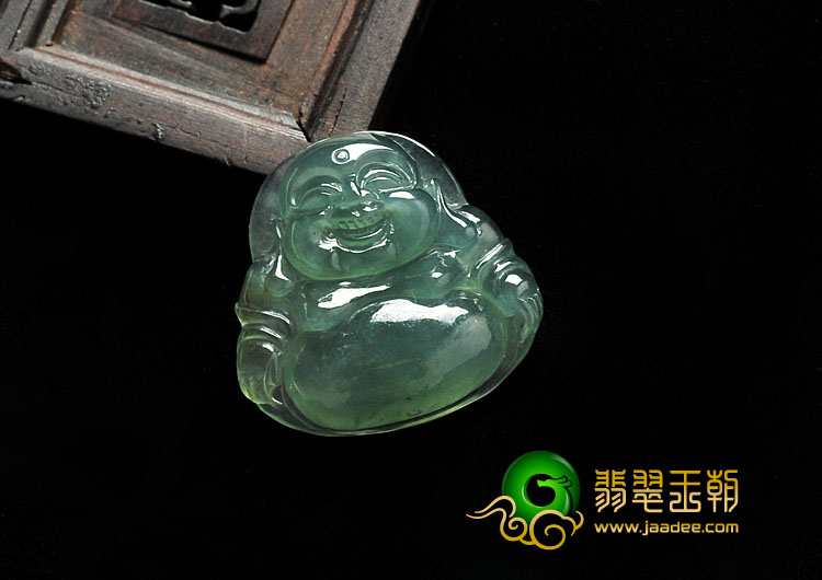 冰种晴水缅甸翡翠A货玉佛挂件