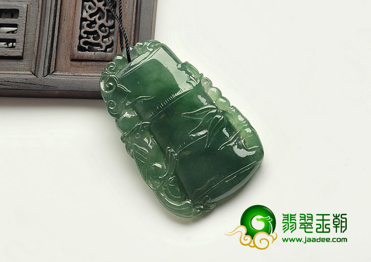 冰种油青缅甸翡翠A货节节高挂件