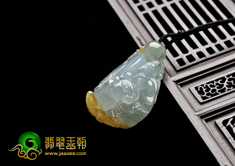冰种晴水黄翡缅甸翡翠A货玉鼠运财挂件