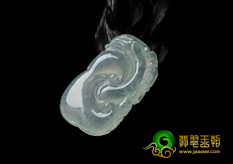 冰种晴水缅甸翡翠A货如意挂件