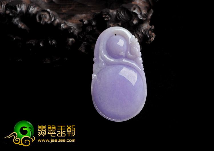 糯冰种紫罗兰缅甸翡翠A货有求必应挂件