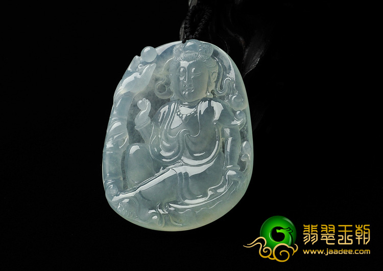 冰种晴水缅甸翡翠A货观音挂件