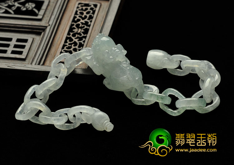 冰种晴水缅甸翡翠A货貔貅手链