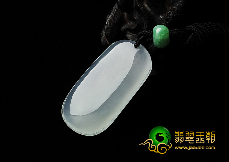 冰种晴水缅甸翡翠A货平安牌挂件